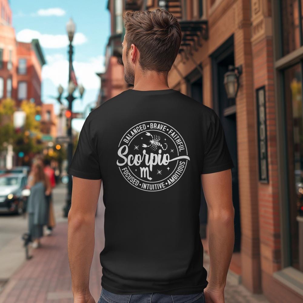 SCORPIO Zodiac Unisex Jersey Tee - Intellectual, Friendly, Versatile, Astrology Gift, Horoscope Shirt