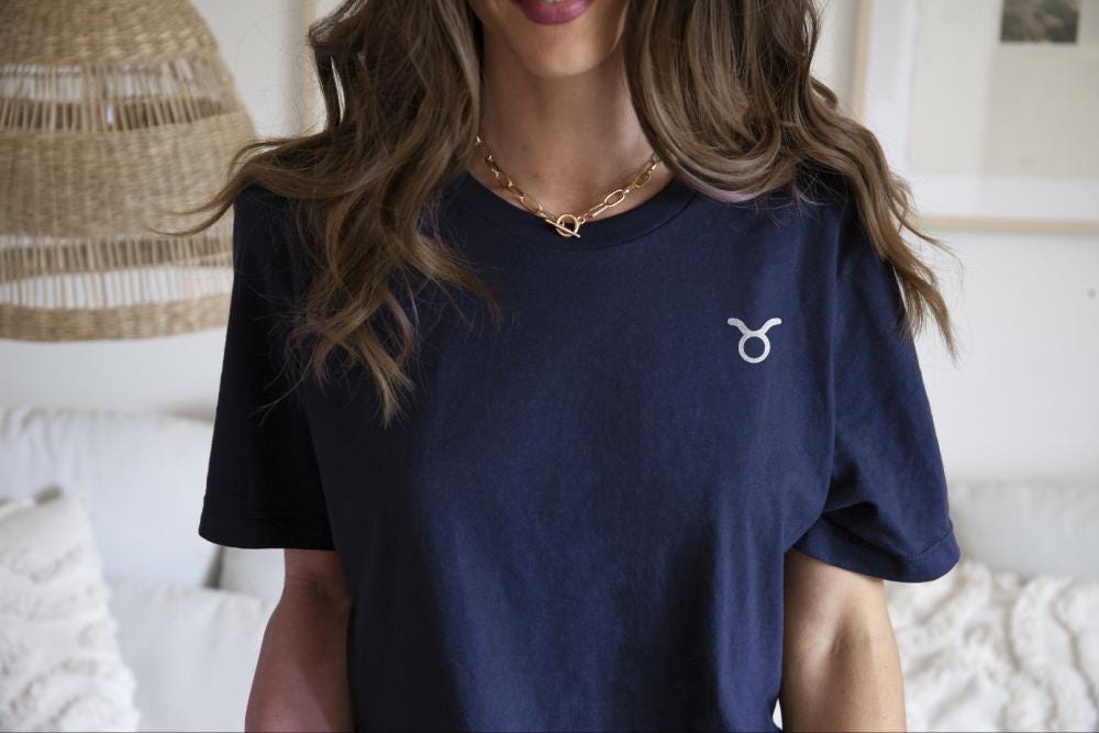 TAURUS Zodiac Unisex Jersey Tee - Intellectual, Friendly, Versatile, Astrology Gift, Horoscope Shirt