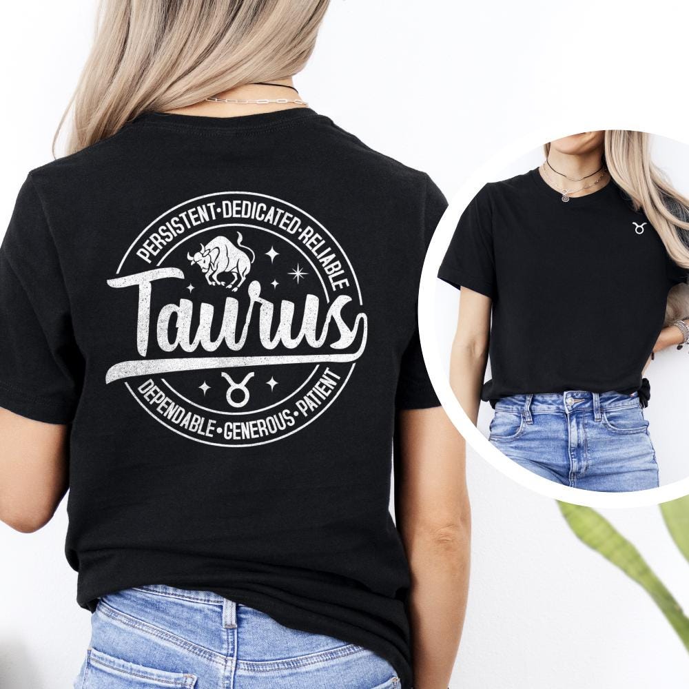 TAURUS Zodiac Unisex Jersey Tee - Intellectual, Friendly, Versatile, Astrology Gift, Horoscope Shirt